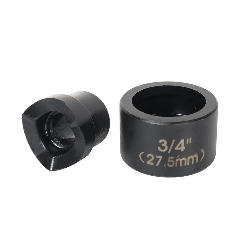 ZUVER 3/4" (27.5mm) Conduit Punch and Die Black Oxide Finish, Work with KO Tools Hydraulic Knockout Driver 7/16"-20UN Thread - Image 1
